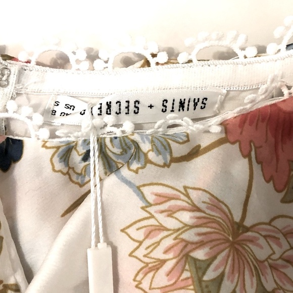 Meg Floral Off The Shoulder Ruffle Dress Small - Picture 7 of 8